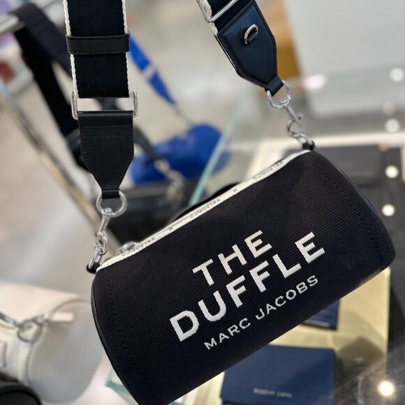 NWT! Marc Jacobs The Jacquard Duffle bag -Black Canvas - Picture 2 of 16